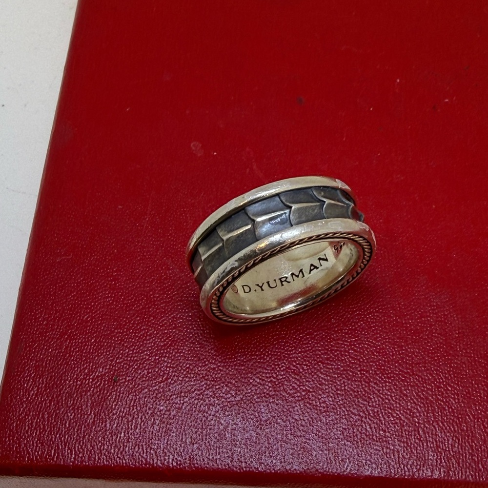 Authentic David Yurman Armory Sterling Silver Men's Band Ring Size 9.5 - Picture 8 of 8